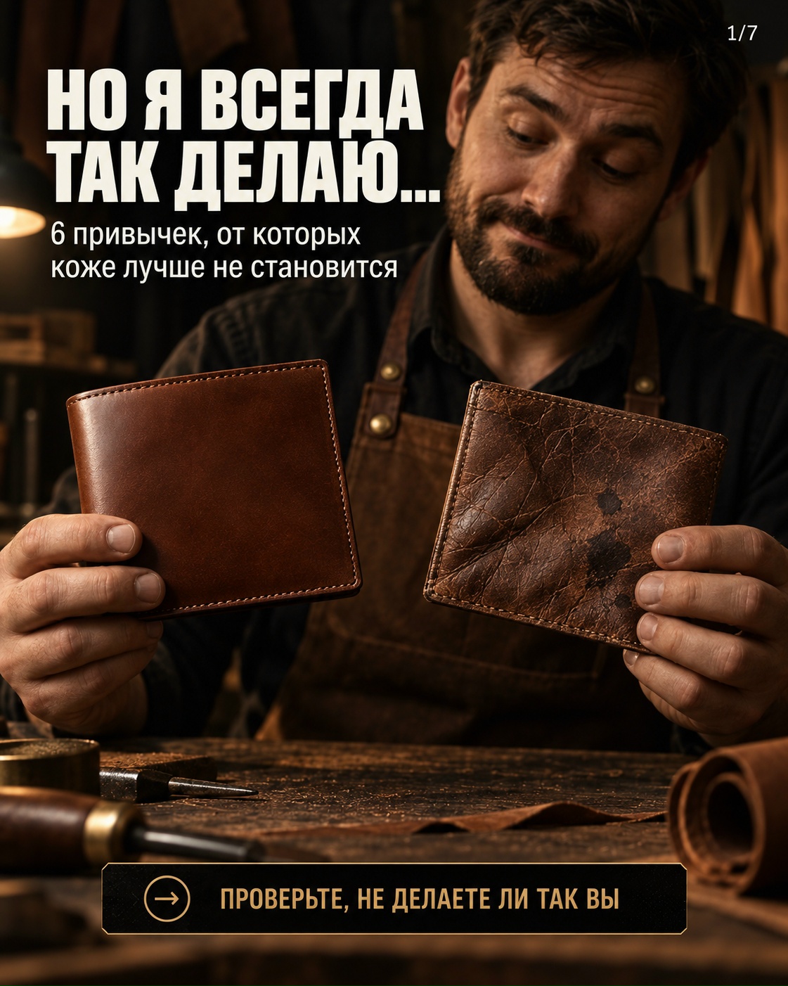 Есть кожевенные привычки, которые живут дольше некоторых инструментов.